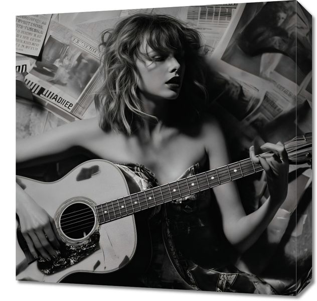 Obraz 50x50cm Młoda Gitarzystka zdjęcie 1