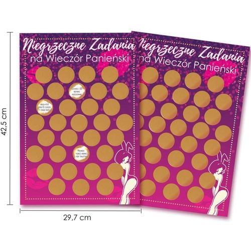 plakat zdrapka z zadaniami dla przyszłej panny młodej na Arena.pl