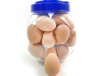 Piłka piłeczka gumowa KAUCZUKOWA jajko zmyłka