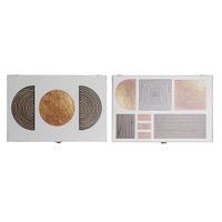 Pudełko ozdobne DKD Home Decor Czarny Złoty Drewno MDF (2 Sztuk)