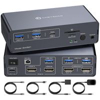 Przełącznik KVM USB-C 13w1 2 monitory 2 komputery HDMI 4K60Hz POWYSTAWOWY