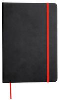 Notatnik LECTOR w rozmiarze A6, czarny, czerwony
