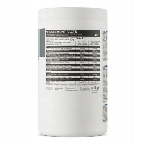 OstroVit EAA 400 g AMINOKWASY Regeneracja BCAA GLUTAMINA TYROZYNA LIZYNA na Arena.pl