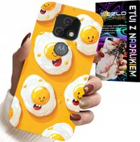 ETUI DO MOTOROLA MOTO E7 PLUS - SŁODKIE UŚMIECHNIĘTE JAJKA CASE + FOLIA