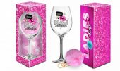 ladies time   kieliszek do wina signoria 700ml + pompon    najpiękniejsza