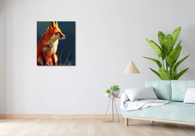 Obraz 60x70cm Spojrzenie Lisicy zdjęcie 2