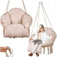 HUSTAWKA OGRODOWA HAMAK BOCIANIE GNIAZDO FOTEL WISZACY KRZESLO DO POKOJU