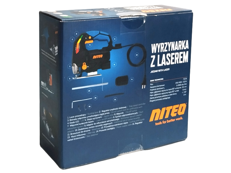 Wyrzynarka SDS 710W z laserem, regulacja prędkości zdjęcie 3