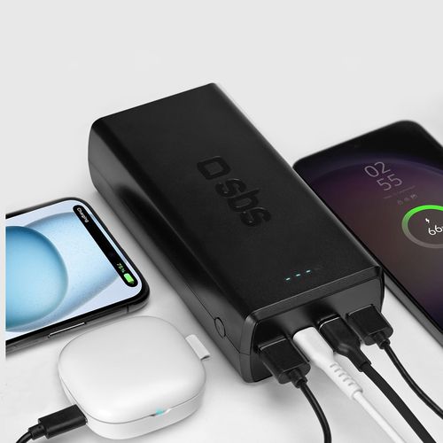 powerbank 30000 mah usb-c usb-a - czarny na Arena.pl