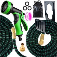 Wąż Ogrodowy Elastyczny Premium Rozciągliwy do 45 m + Złączki + Pistolet