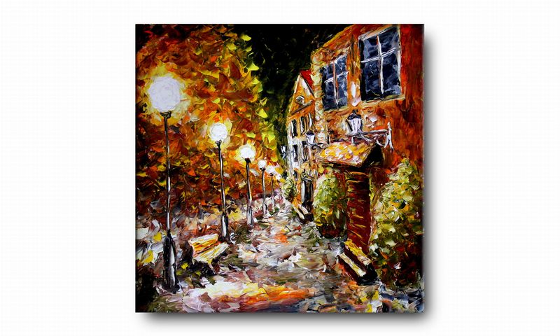 OBRAZ NA PŁÓTNIE 002 Alejka 60x60cm zdjęcie 2