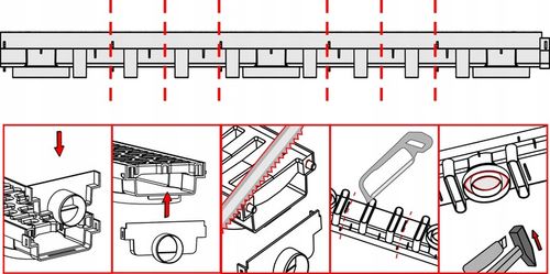 Odwodnienie liniowe 1000x63x131mm 1,5Tony MAX-DRAIN Krata Line Popiel na Arena.pl
