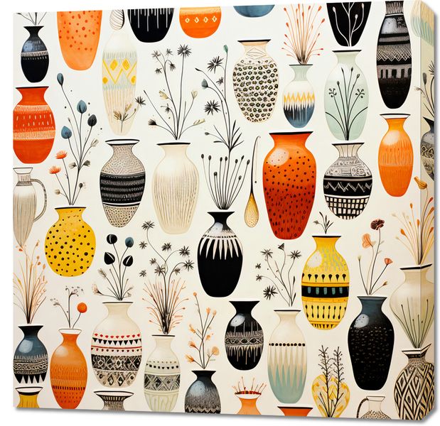 Obraz 90x90cm Symfonia Wazonów zdjęcie 1