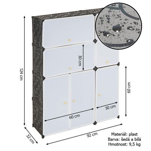 Regał czarno-biały - system wtykowy na Arena.pl
