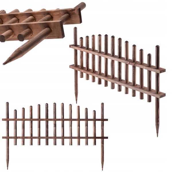 KADAX Płotek Ogrodowy Drewniany Palisada 85cm zdjęcie 1