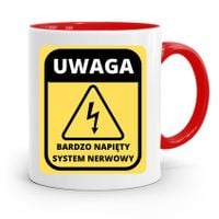 Kubek Czerwony Śmieszny Zabawny Napięty System Z Nadrukiem Ze Zdjęciem