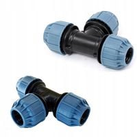 TRÓJNIK Skręcany PE fi 25 do Rury Wąż Złączka do połaczenia Rur Super