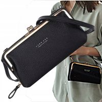 MINI TOREBKA NA RAMIĘ TELEFON PORTFEL KOPERTÓWKA CZARNA ZŁOTA