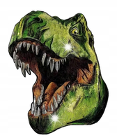 PUZZLE DREWNIANE DLA DOROSŁYCH KOLORY DINOZAUR A3
