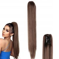 KUCYK Claw Doczepiany Kucyki Pony Dopinki KitkaWłosy Długie 55CM Brąz 2/30