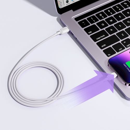 kabel przewód do iphone lightning - usb 2.4a 1.2m biały na Arena.pl