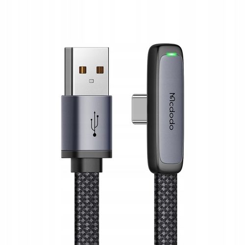MCDODO KABEL USB-C KĄTOWY SZYBKIE ŁADOWANIE USB TYP C 6A 100W CZARNY 1M na Arena.pl