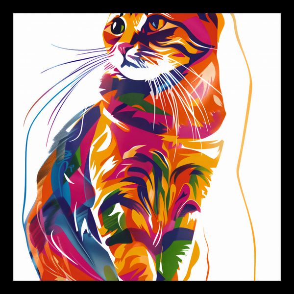 Plakat 20x20cm Nasycony Kot zdjęcie 2