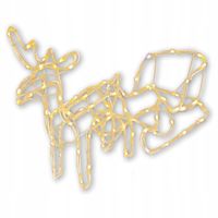 RENIFER Z SANIAMI OZDOBA ŚWIĄTECZNA 240 LED DEKORACJA ZEWNĘTRZNA