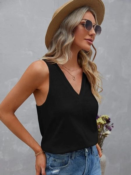 SHEIN CZARNA BLUZKA V NECK (XL) zdjęcie 3