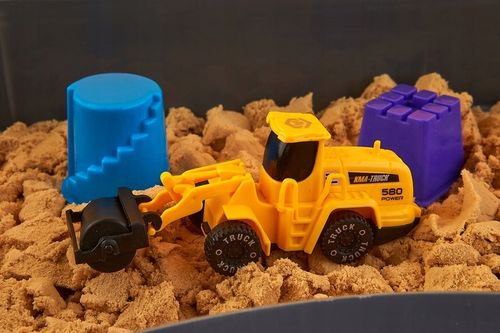 Zestaw Konstrukcyjny Dźwig Piasek Kinetyczny Pojazdy Budowlane dla Dzieci na Arena.pl