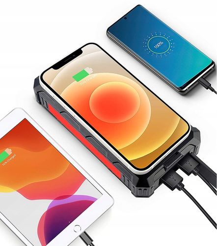 Power bank Solarny Feegar 36000mah 20W 4x USB-C QI na Arena.pl