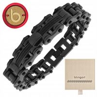 Bransoletka męska łańcuch motocyklowy stal 316L dla motocyklisty BLINGART