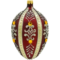 Ekskluzywne jajo Faberge z kamieniami: bordowy