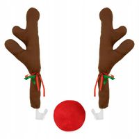 DEKORACJA świąteczna na samochód ROGI RENIFERA I NOS brązowe