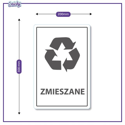 Naklejki segregacyjne 20x30 cm na Arena.pl