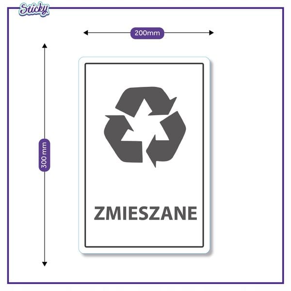 Naklejki segregacyjne 20x30 cm zdjęcie 2