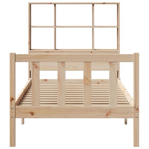 Łóżko z regałem, bez materaca, 90x200 cm, sosnowe na Arena.pl