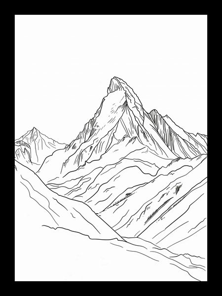 Plakat 13x18cm Górski Szkic zdjęcie 2