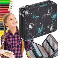 PIÓRNIK SZKOLNY ORGANIZER 4 KLAPY FLAMING Na Przybory Szkolne Długopisy