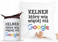 Zestaw Poduszka + Kubek Dla Kelnera Prezent Z Nadrukiem Ze Zdjęciem