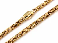 Gruby złoty łańcuch męski królewski splot r60