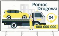 BANER REKLAMOWY 300x150cm projekt w cenie RÓŻNE WZORY POMOC DROGOWA