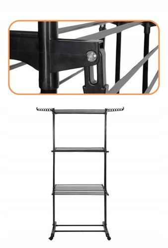 PIONOWA SUSZARKA NA PRANIE STOJĄCA ROZKŁADANA UBRANIA BIELIZNĘ DUŻA na Arena.pl