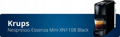 Ekspres kapsułkowy do kawy Krups Nespresso Essenza Mini XN1108 1200W Czarny na Arena.pl