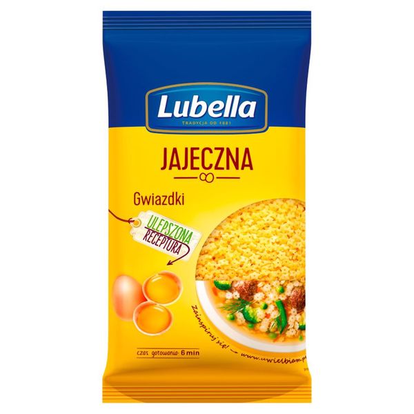 Lubella Jajeczna Makaron gwiazdki 250 g zdjęcie 1