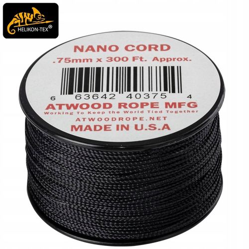 Linka Atwood Rope Nano Cord 0,75mm/91m Czarna na Arena.pl