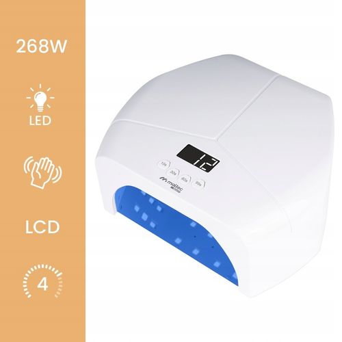 LAMPA DO PAZNOKCI UV DUAL LED DO HYBRYD ŻELI MANICURE PEDICURE 268W LUSTRO na Arena.pl