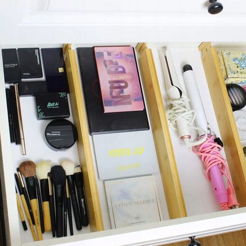 Przegrody do szuflad rozsuwane bambusowe organizer separator na Arena.pl