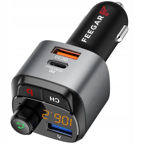 Feegar Transmiter Fm Bluetooth Ładowarka Qc 3.0 Pd na Arena.pl