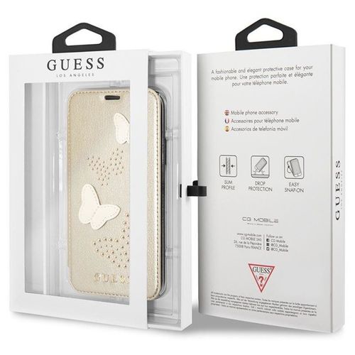 GUESS STUDS & SPARKLES OTWIERANE GUFLBKPXPBUBE IPHONE X BEŻOWY na Arena.pl